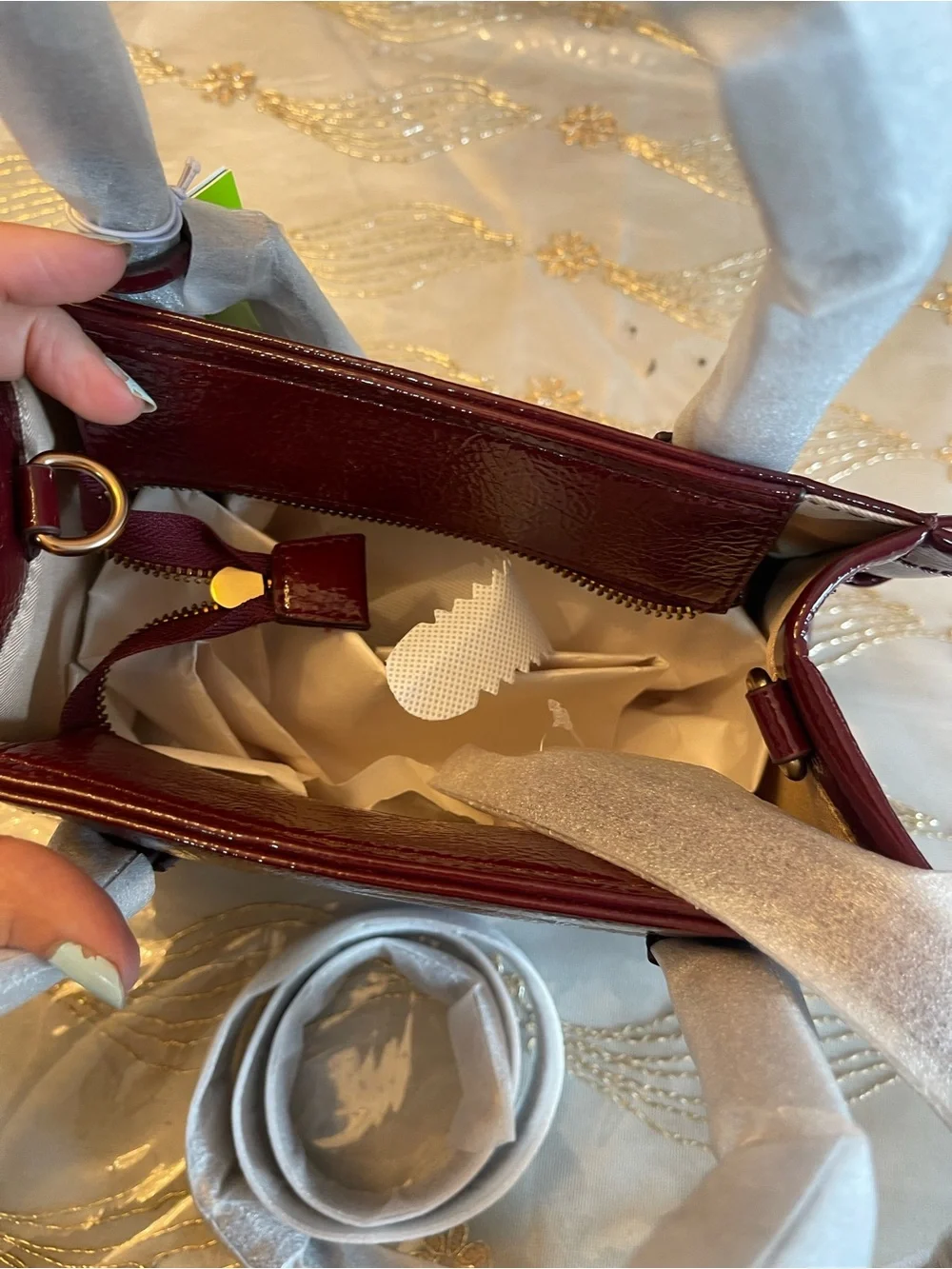 NWT Sam Edelman holiday small satchel bag color Bordeaux
